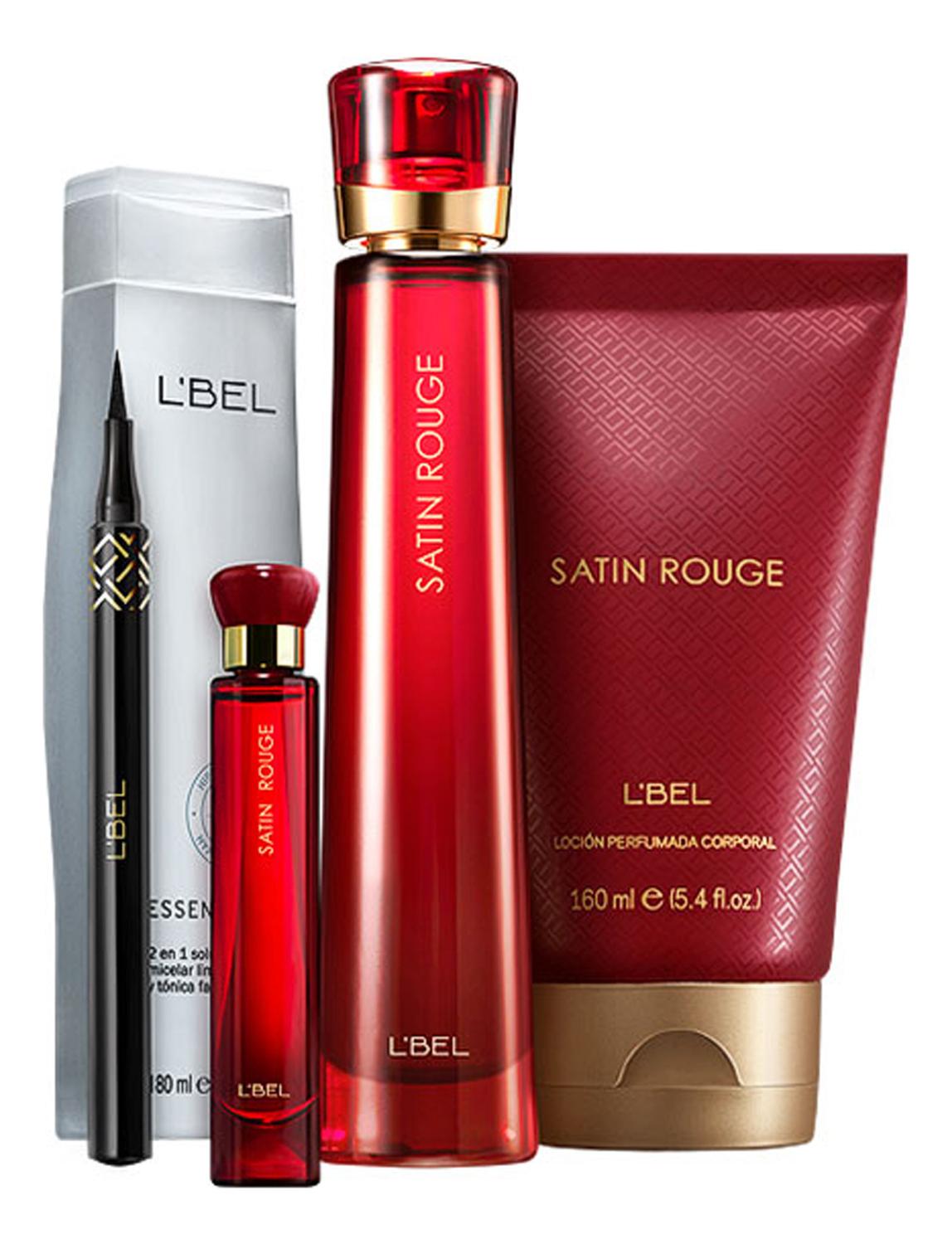 L'BEL SATIN ROUGE PERFUME DE MUJER BOX SET X5 - 1