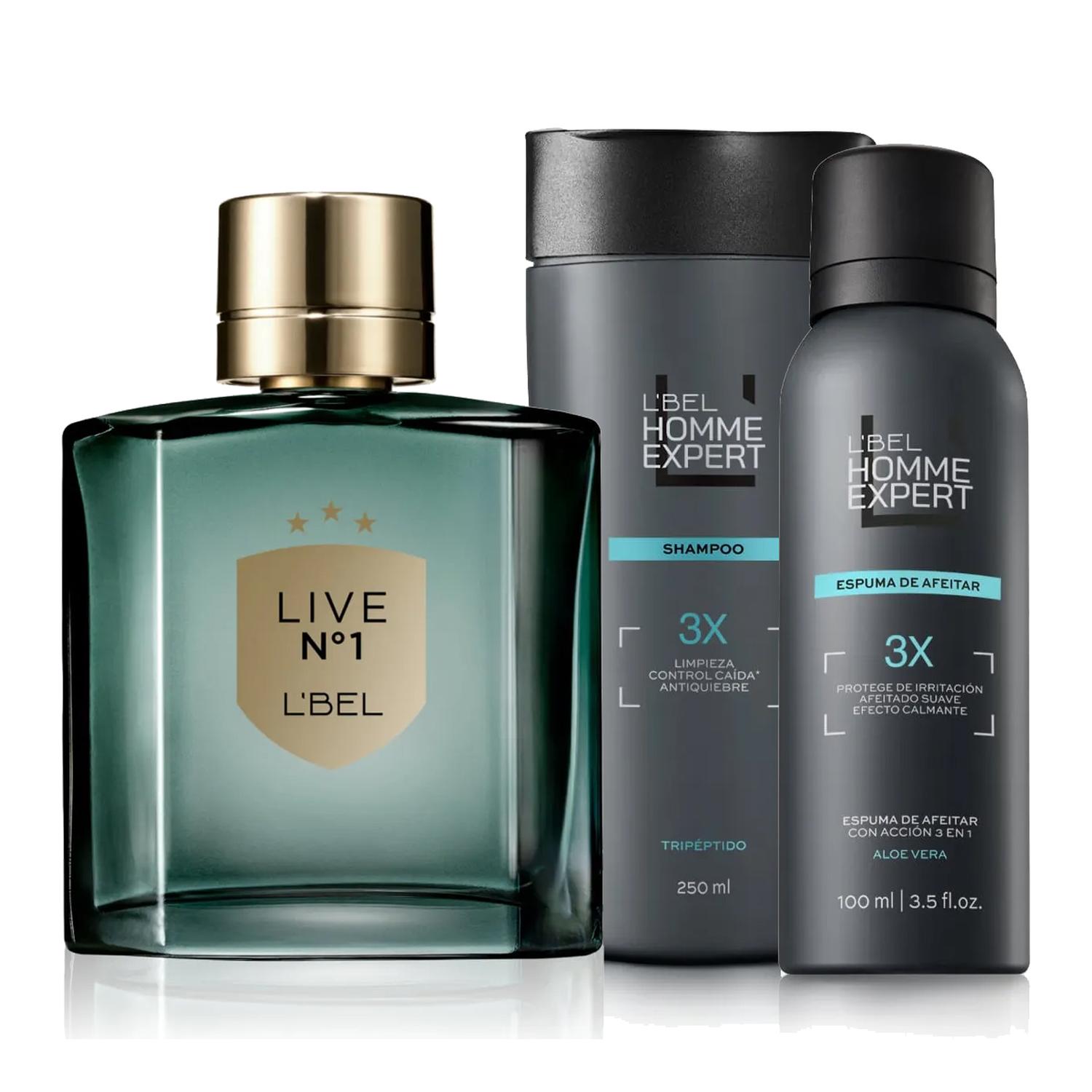LIVE NRO 1 PERFUME DE HOMBRE CON SHAMPOO Y ESPUMA - 1