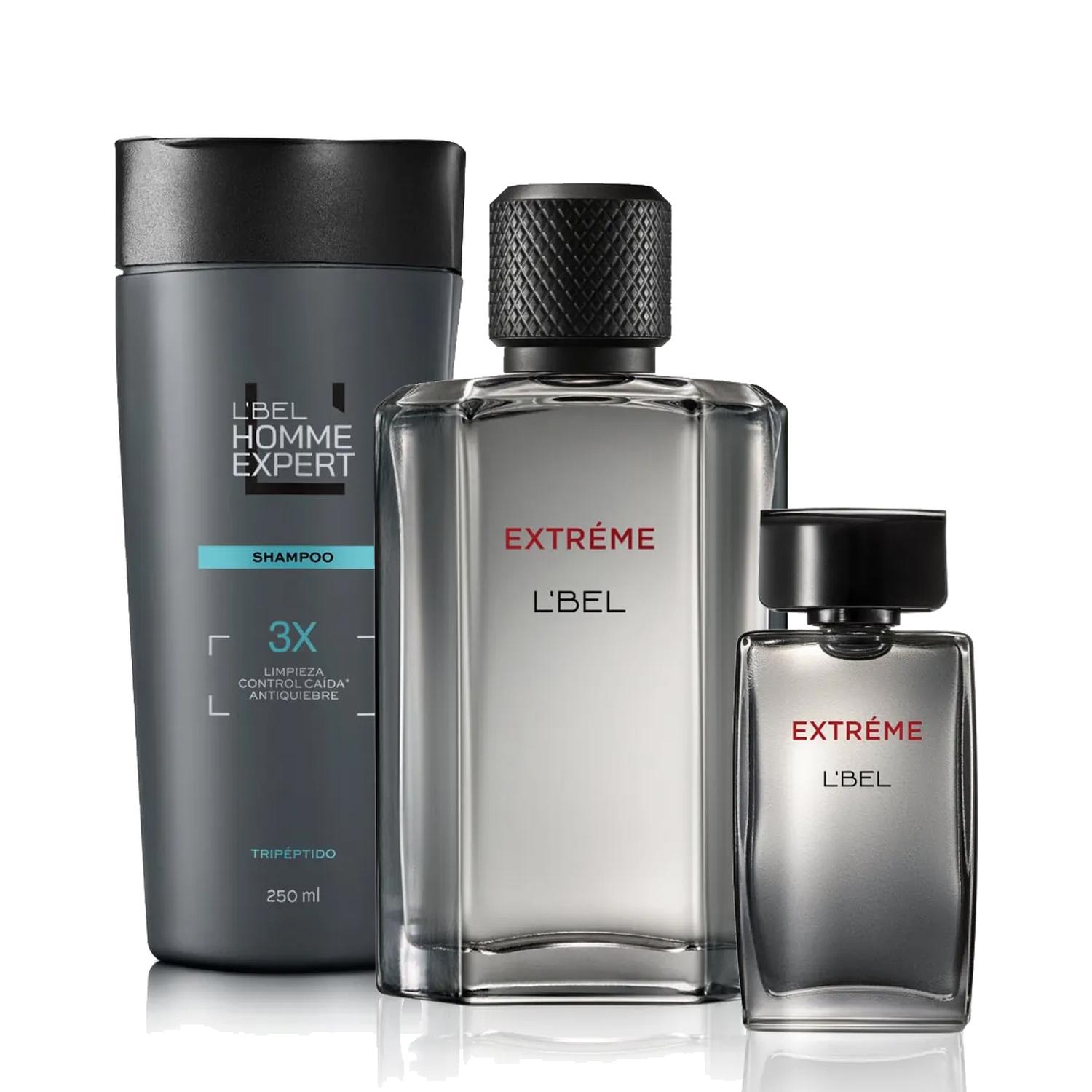 EXTREME PERFUME DE HOMBRE CON MINI Y SHAMPOO LBEL - 1