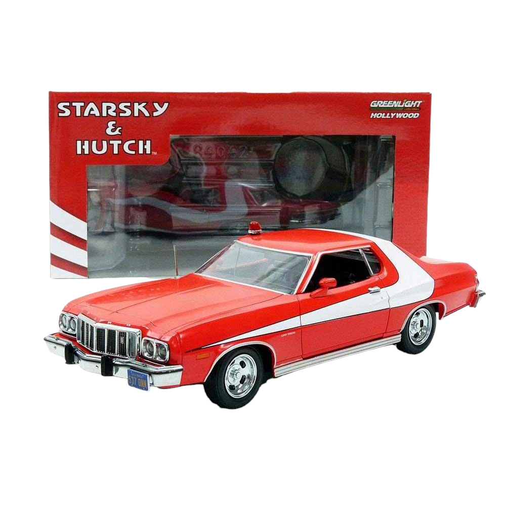 Voiture Corgi 1/24 Starsky & Hutch Ford Torino - Rouge, Métal, Occasion Rare - Collection Vintage