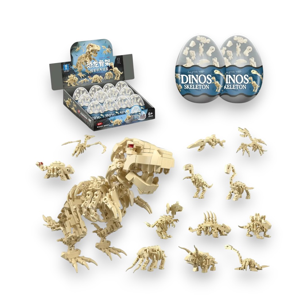 BLOQUES DE CONSTRUCCIÓN DINO SKELETON (SET 12 UN.) - 2