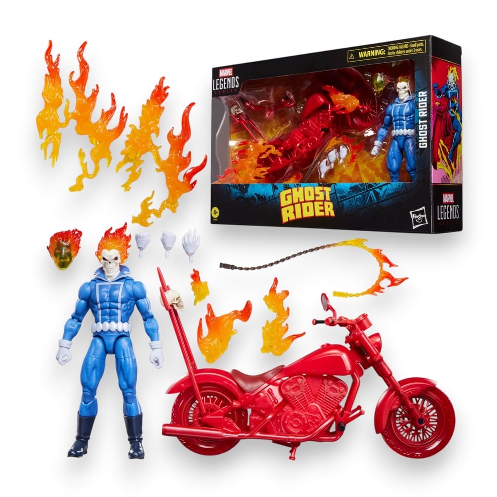 MARVEL LEGENDS SERIES GHOST RIDER JOHNNY BLAZE WITH MOTORCYCLE - 2