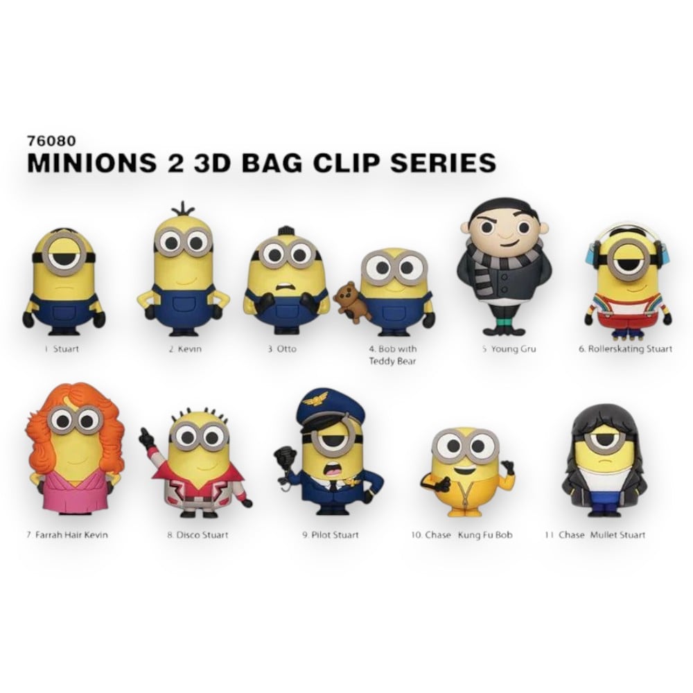 MINIONS: THE RISE OF GRU SERIES 1 - 3D FOAM BAG CLIP - 2