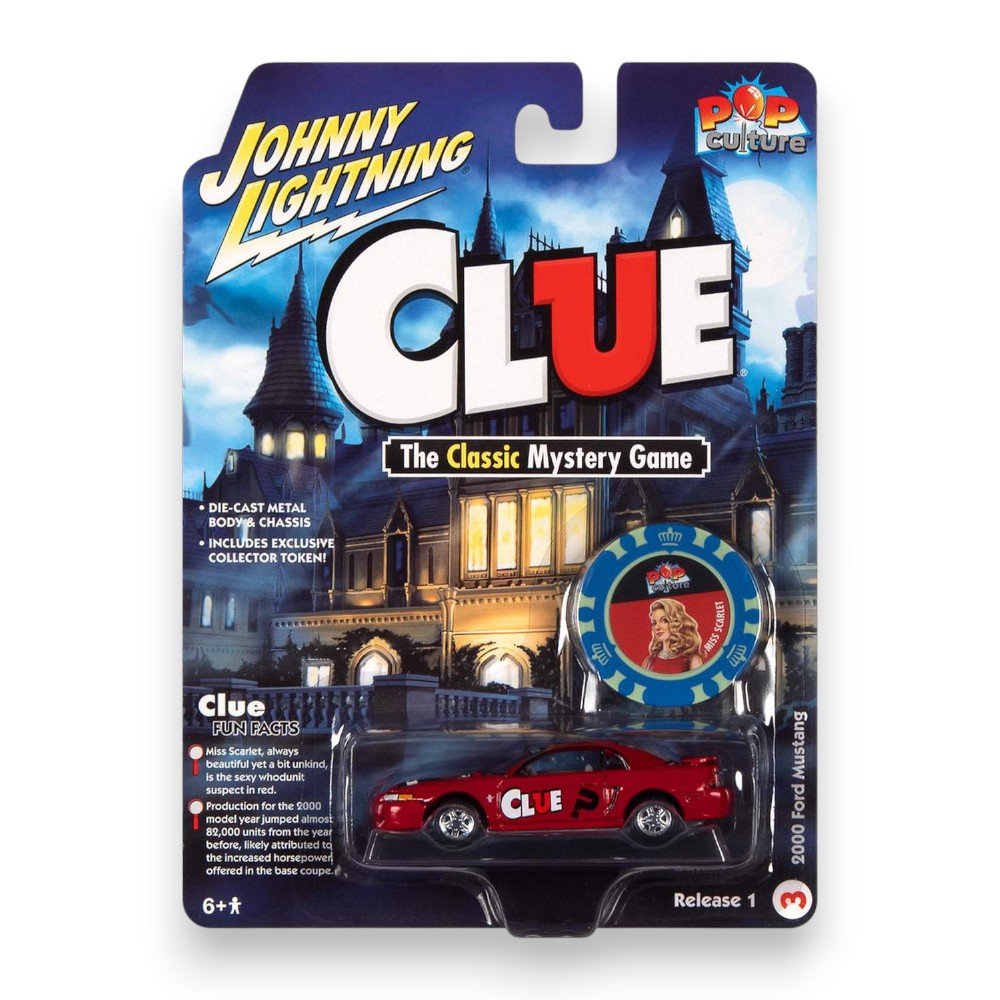 CLUE! THE CLASSIC MYSTERY GAME - 2000 FORD MUSTANG 1/64 - 1