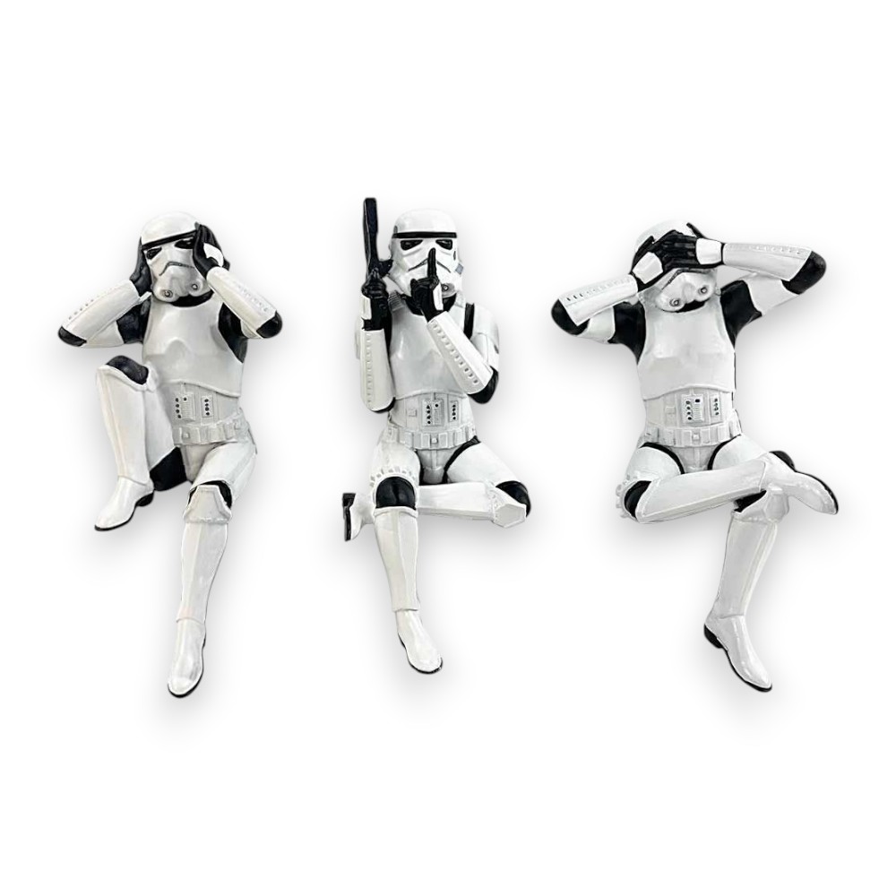 STAR WARS THREE WISE SITTING STORMTROOPERS 3-PACK - 1