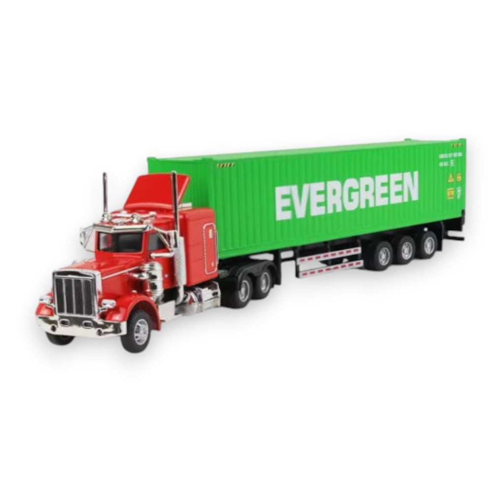 CAMIÓN CONTAINER KENWORTH ROJO EVERGREEN (FULL METAL) 1/43 - 1