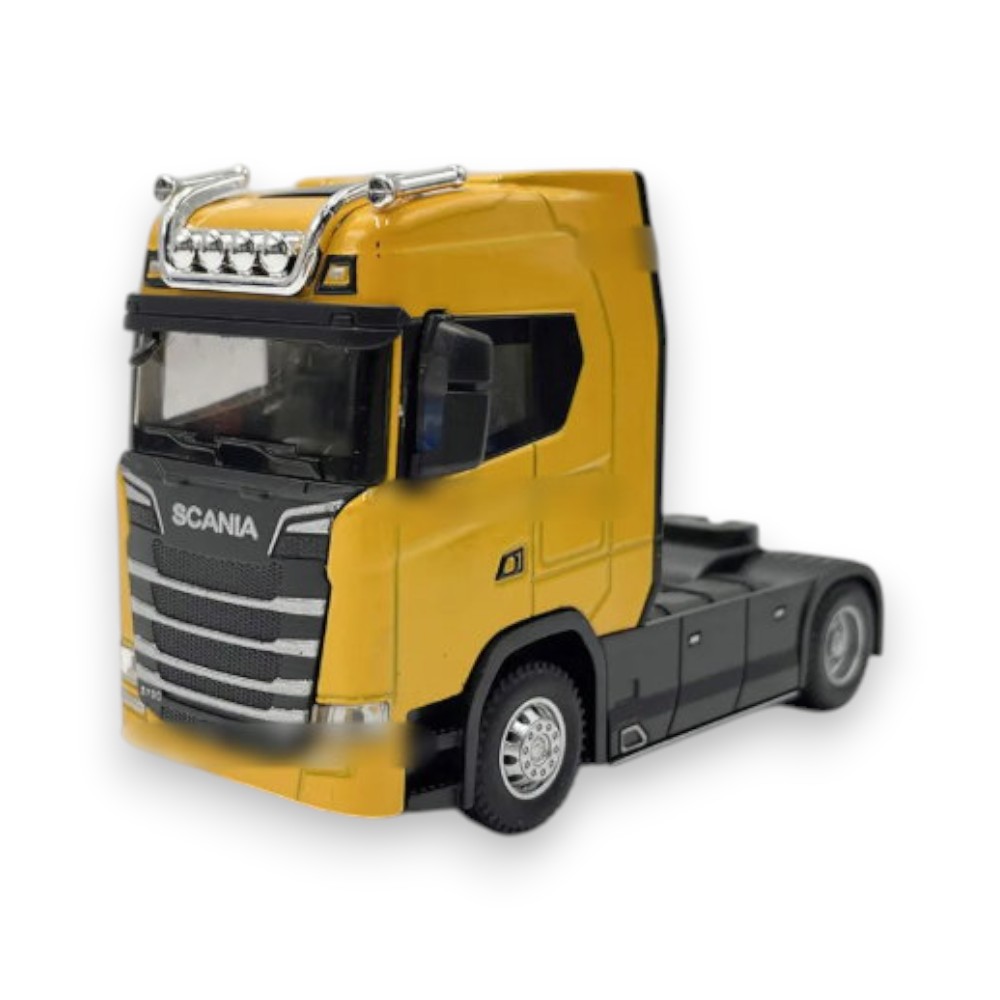CAMIÓN SCANIA AMARILLO (LUCES Y SONIDO) 1/43 - 1
