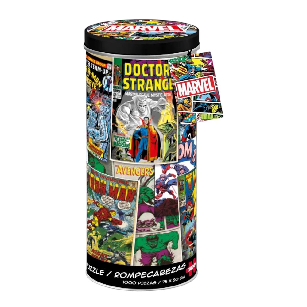 MARVEL ROMPECABEZAS EN TUBO METÁLICO (1000 PIEZAS) MODELOS ALEATORIOS - 1