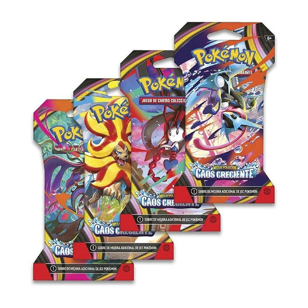 POKÉMON TCG MEGAEVOLUCIÓN CAOS CRECIENTE BOOSTER PACK SLEEVED (ESPAÑOL) - 1