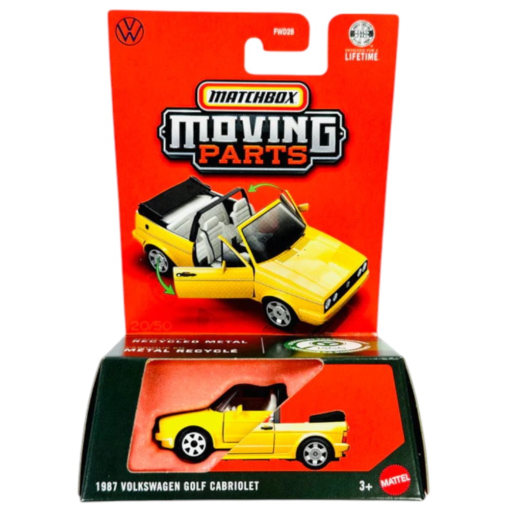 MATCHBOX MOVING PARTS 1987 VOLKSWAGEN GOLF CABRIOLET - 1
