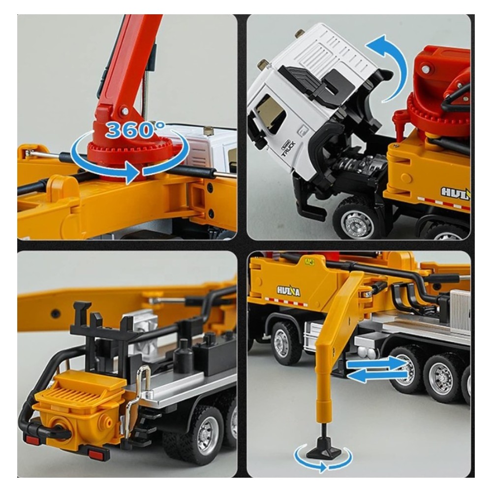 HUINA 1709 PROFESSIONAL CONCRETE DELIVERY TRUCK 1/50 - 4