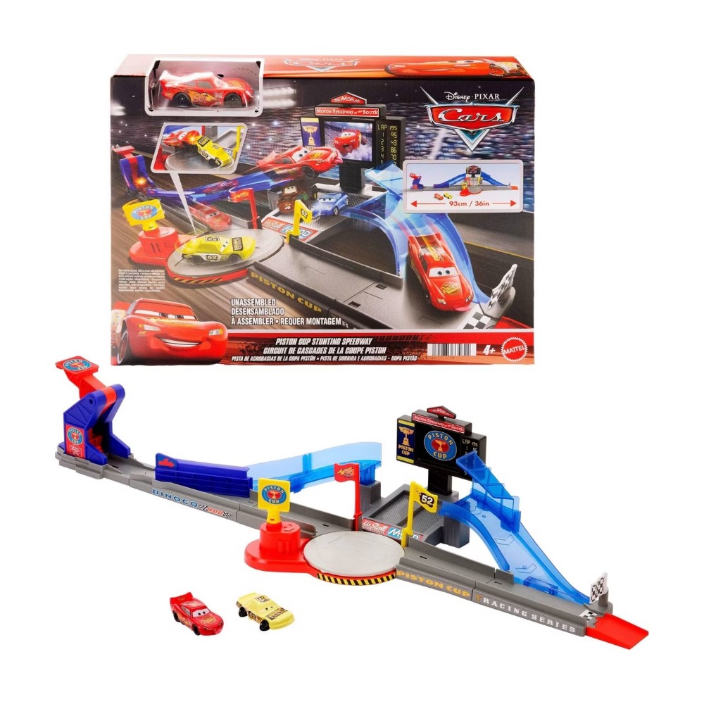DISNEY PIXAR CARS PISTON CUP STUNTING SPEEDWAY 1/55 - 1