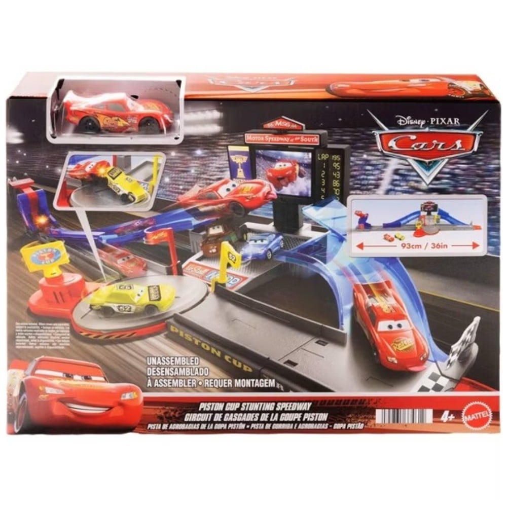DISNEY PIXAR CARS PISTON CUP STUNTING SPEEDWAY 1/55 - 6