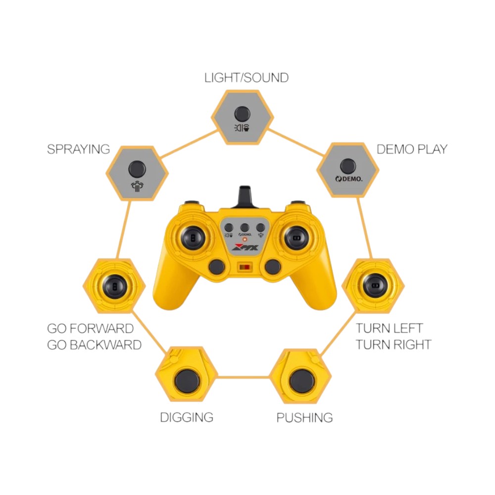 BULLDOZER CONTROL REMOTO (LUCES Y VAPOR) 1/18 - 3
