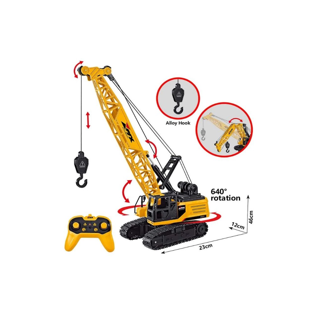 CRAWLER CRANE CONTROL REMOTO (SONIDO, LUCES Y VAPOR) 1/18 - 2