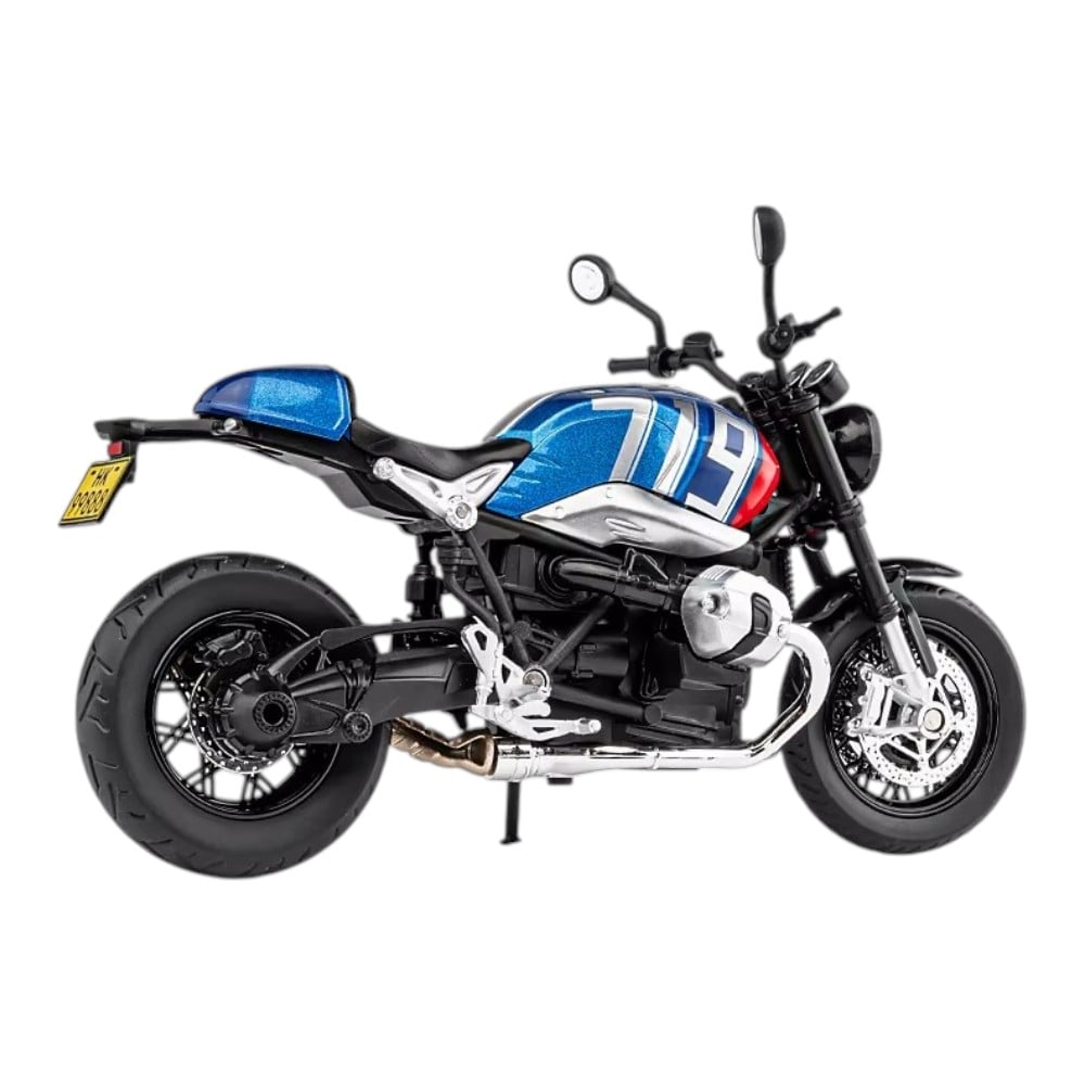 BMW R NINE T SCRAMBLER AZUL (LUCES Y SONIDO) 1/12 - 2