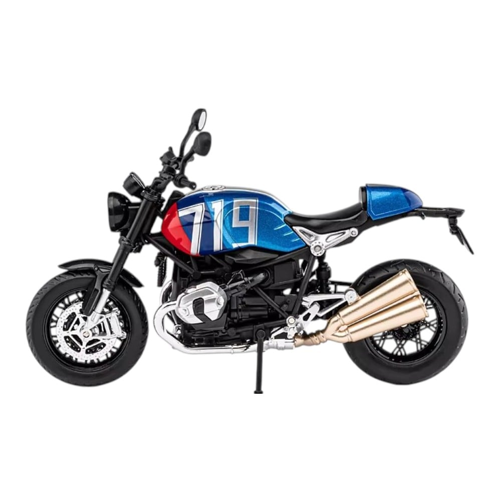 BMW R NINE T SCRAMBLER AZUL (LUCES Y SONIDO) 1/12 - 3