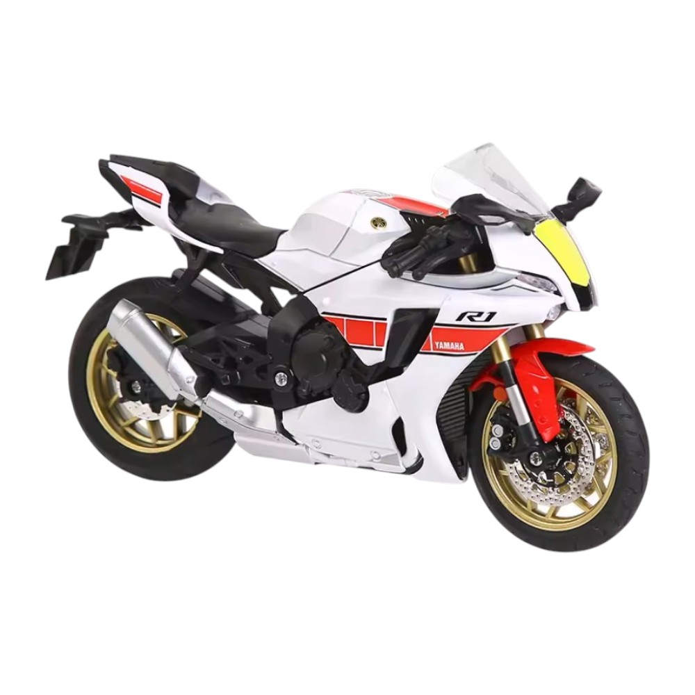 YAMAHA YZF-R1 BLANCO (LUCES Y SONIDO) 1/12 - 1