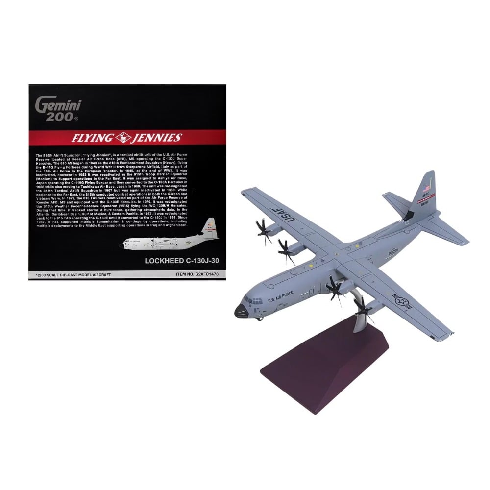 LOCKHEED C-130J-30 SUPER HERCULES TRANSPORT AIRCRAFT 'KEESLER AIR FORCE BASE' US AIR FORCE 1/200 - 1