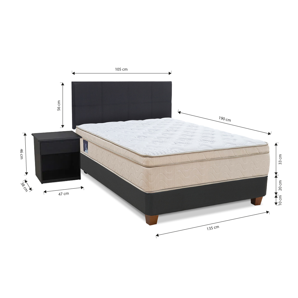 JUEGO DE DORMITORIO ECHO SUPER NOVA 1.5 PLAZAS - 3