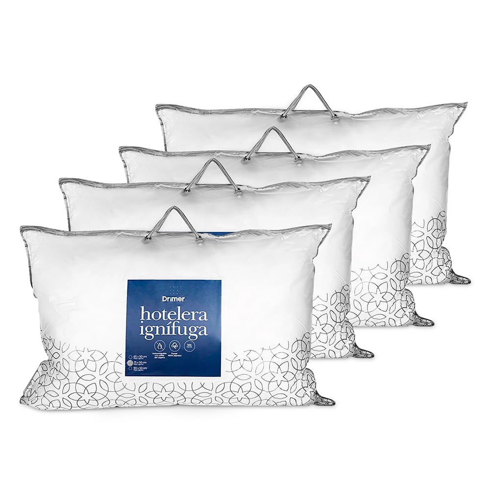 PACK X 4 ALMOHADAS HOTELERA IGNÍFUGA 75X50CM. - 1