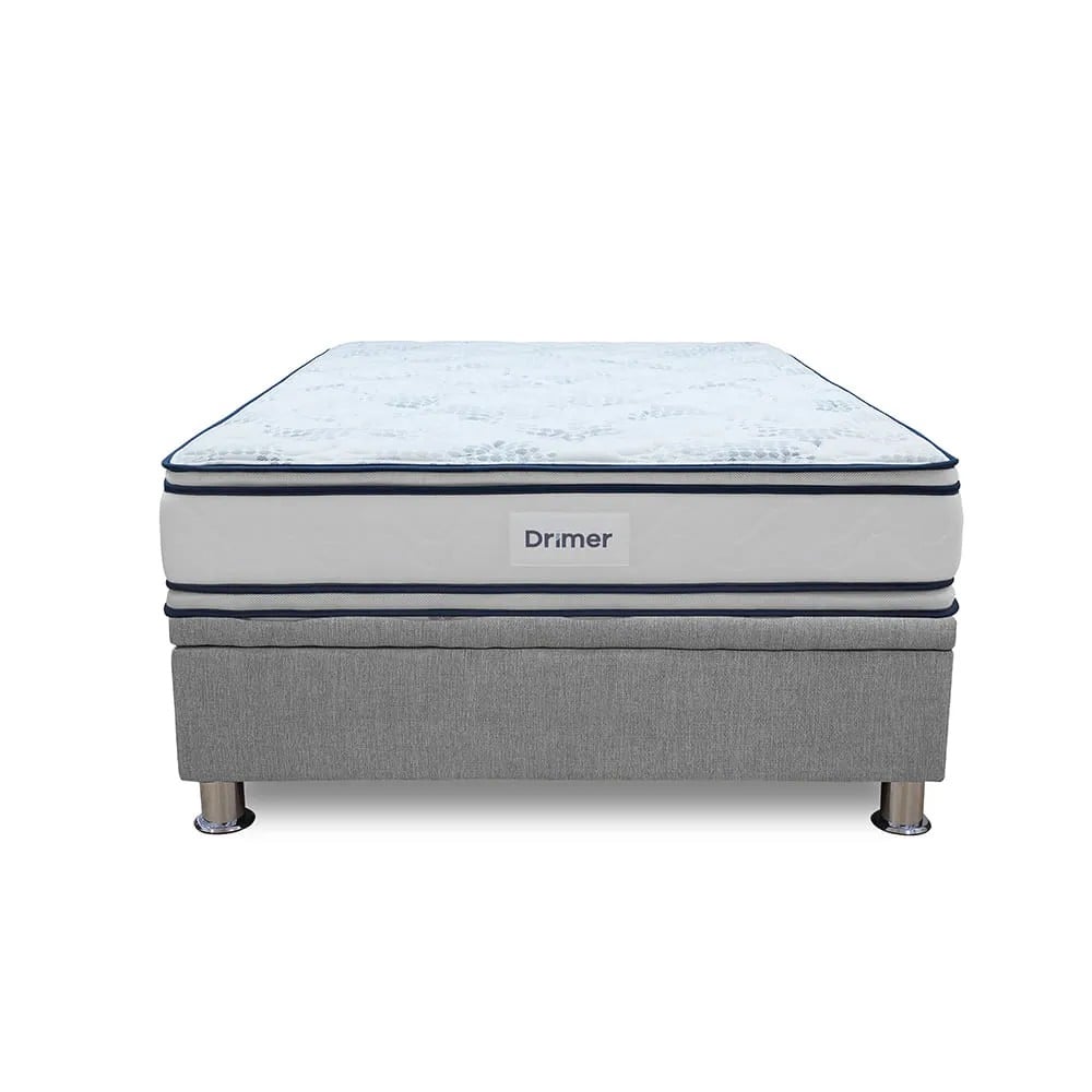 CAMA PRACTIBOX ANTISTRESS FIAMMA | QUEEN GRIS PLATA - 2