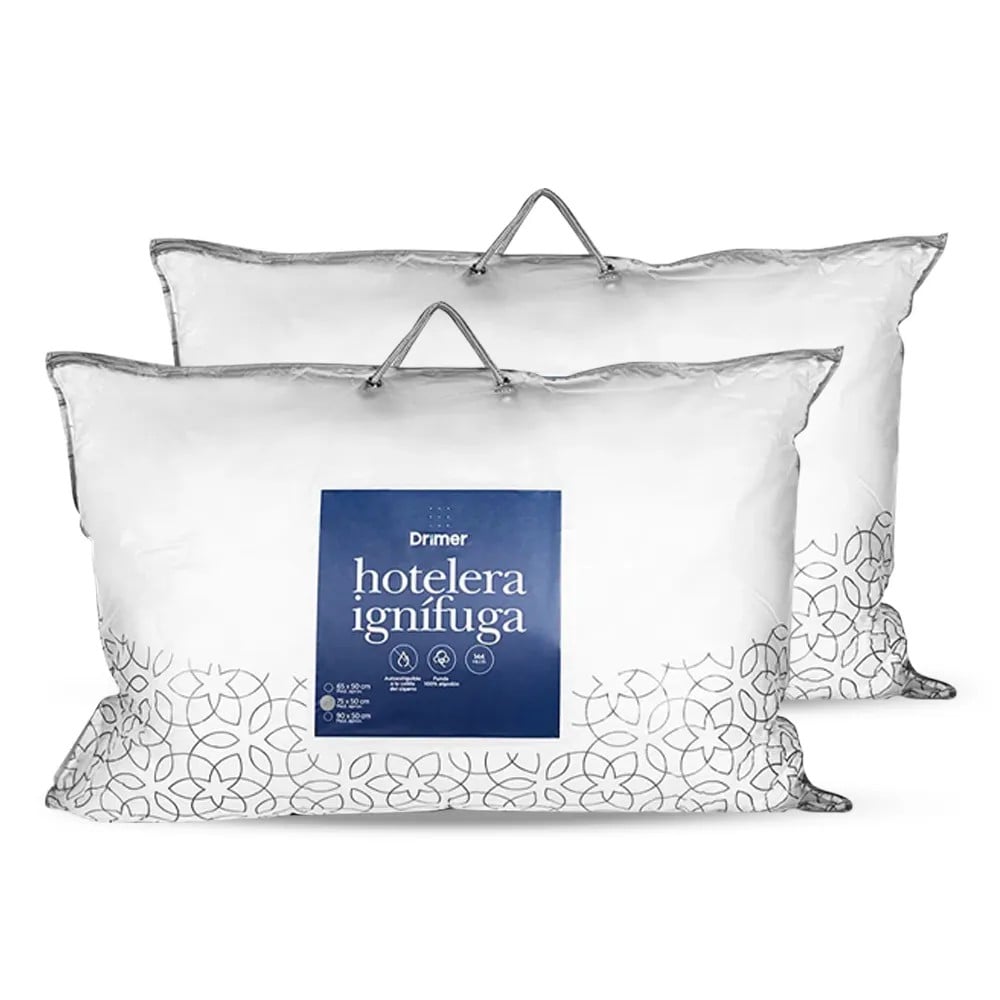 PACK X 2 ALMOHADAS HOTELERA IGNÍFUGA | KING (90X50 CM) - 1