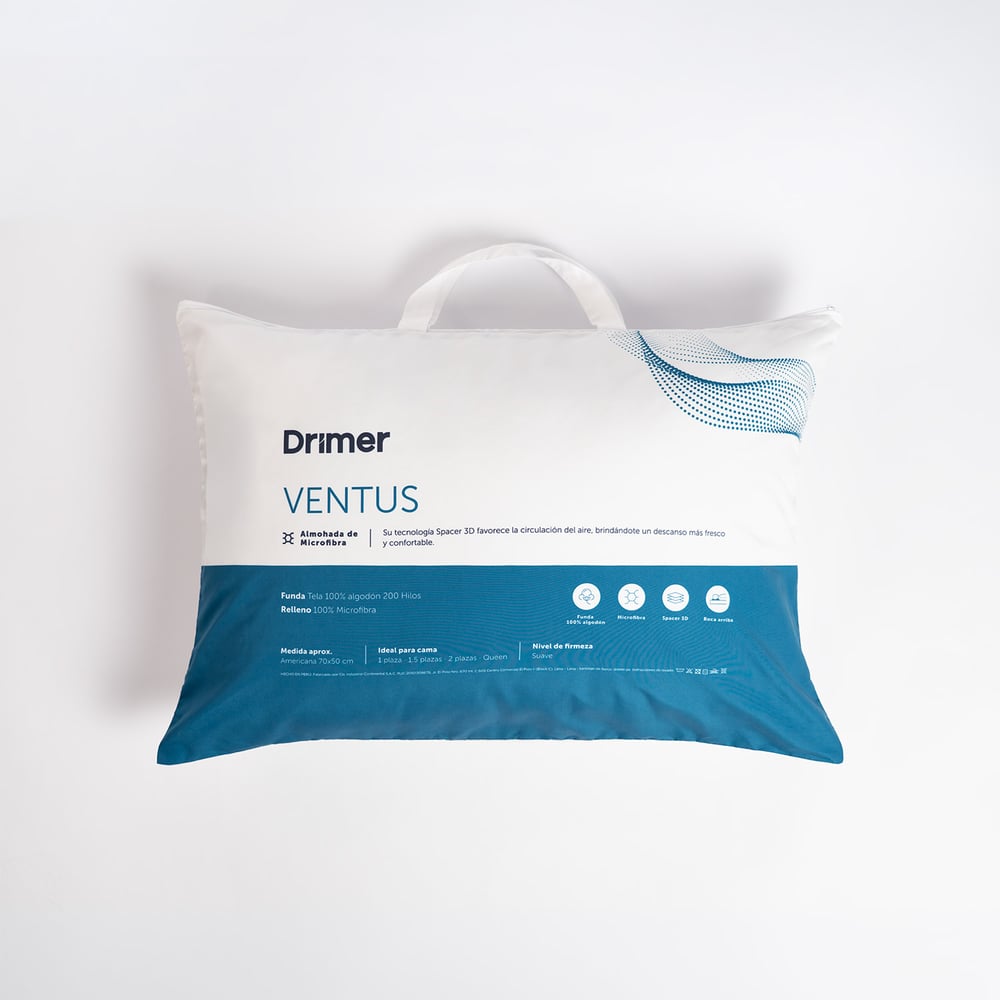 ALMOHADA MICROFIBRA VENTUS ESTÁNDAR 70X50 CM - 1