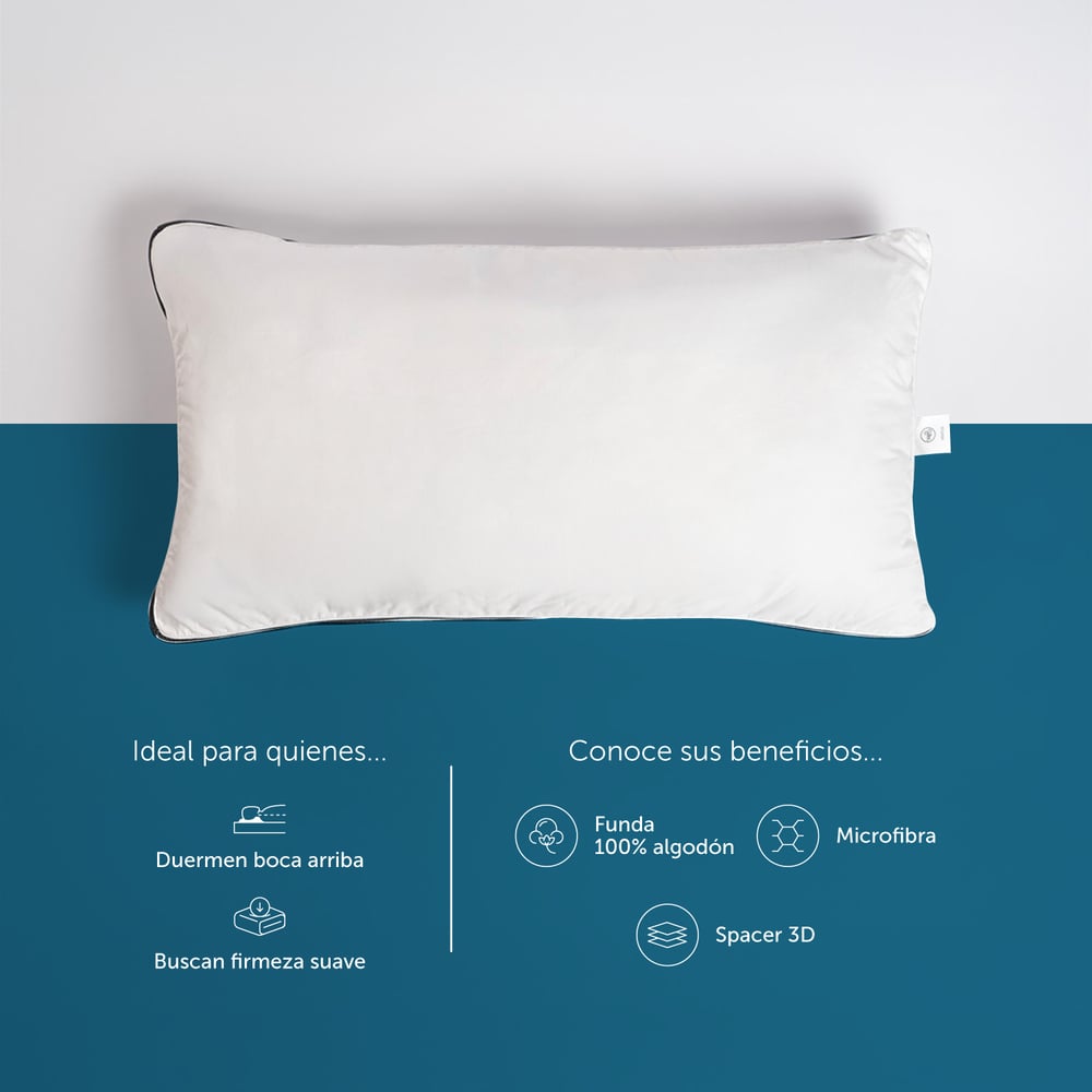 ALMOHADA MICROFIBRA VENTUS KING 90X50 CM - 4
