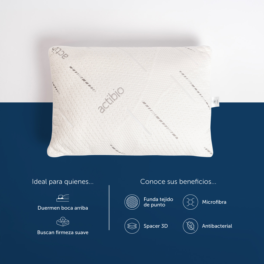 ALMOHADA MICROFIBRA ACTIBIO ESTÁNDAR 70X50 CM - 4