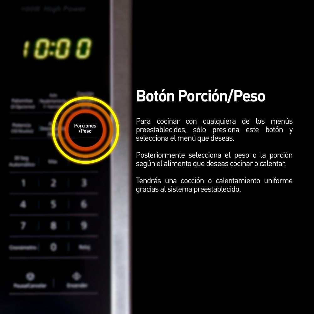 MICROONDAS PANASONIC 25 LT NN-SB646SRPK NEGRO - 7