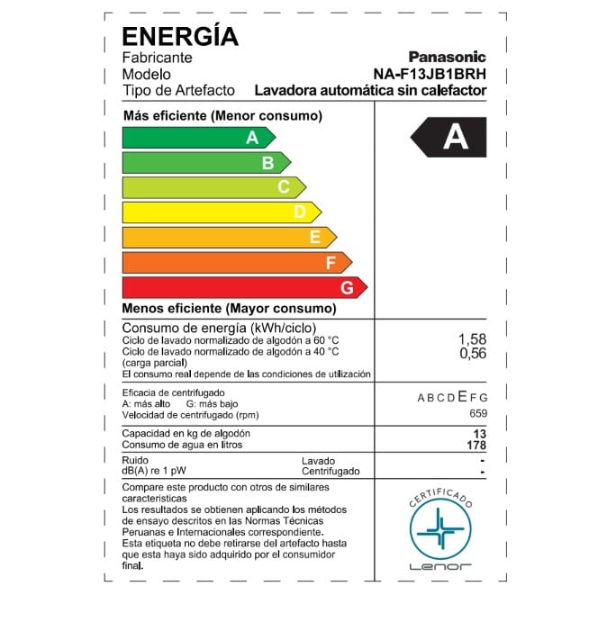 LAVADORA PANASONIC 13KG NA-F13JB1BRH GRIS OSCURO - 10