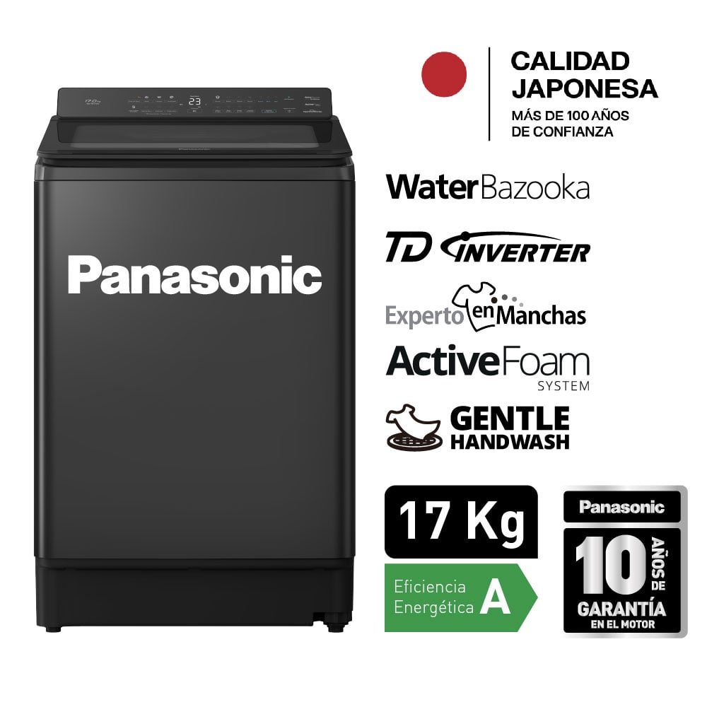 LAVADORA PANASONIC NA-FD17X3BRH POWER WASH SERIES 17 KG TD INVERTER - 1