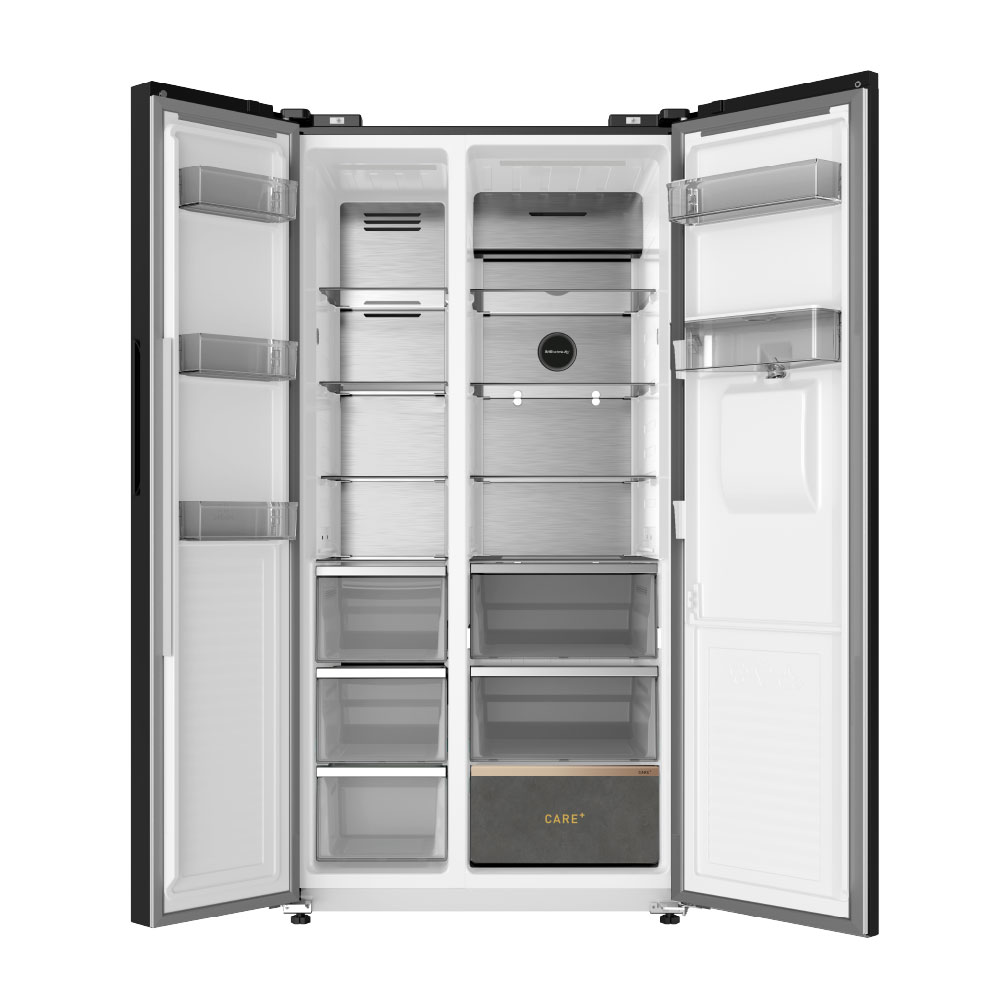 REFRIGERADORA PANASONIC SIDE BY SIDE 610L INVERTER ECONAVI CON DISPENSADOR DE AGUA BLACK INOX NR-BS95PV1XD - 4