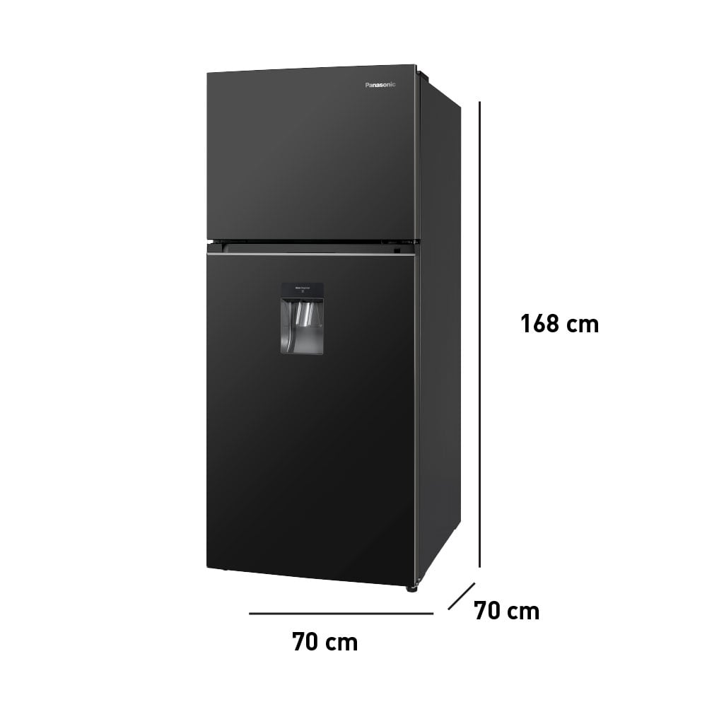 REFRIGERADORA PANASONIC 409L CON DISPENSADOR DE AGUA BLACK INOX NR-BT34PVWBD - 3