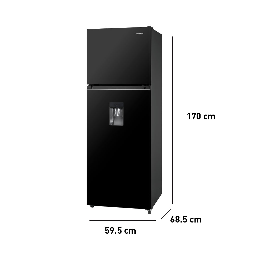 REFRIGERADORA PANASONIC 345L CON DISPENSADOR DE AGUA BLACK INOX NR-BT33PVWBD - 3