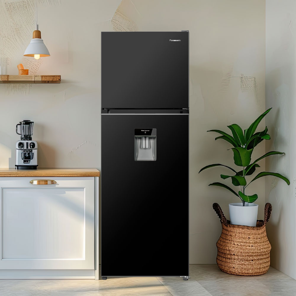 REFRIGERADORA PANASONIC 345L CON DISPENSADOR DE AGUA BLACK INOX NR-BT33PVWBD - 5