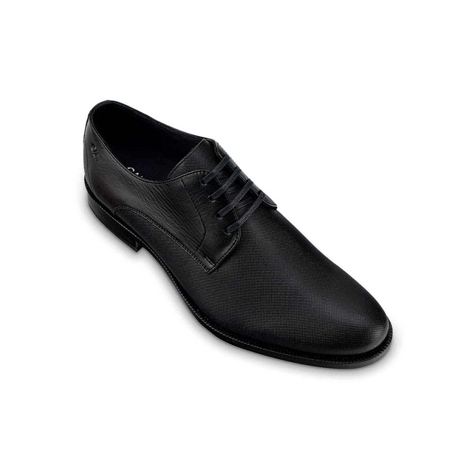 ZAPATOS CASUALES HOMBRE CALIMOD CUERO NEGRO VAE007 - 2