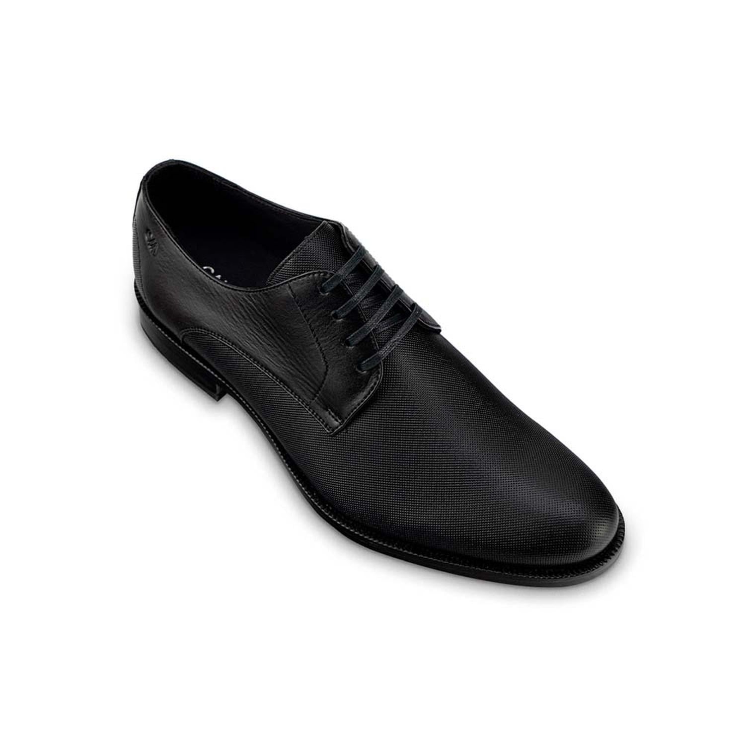 ZAPATOS CASUALES HOMBRE CALIMOD CUERO NEGRO VAE007 - 2
