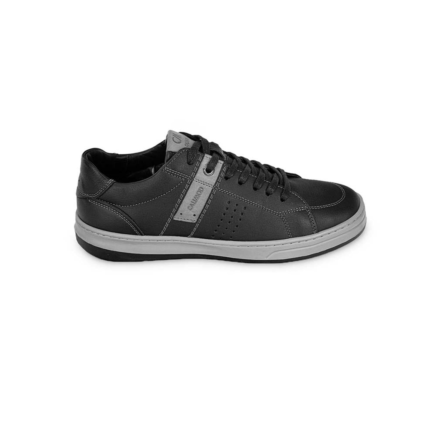 ZAPATILLAS HOMBRE CALIMOD CUERO NEGRO UAN011 - 1