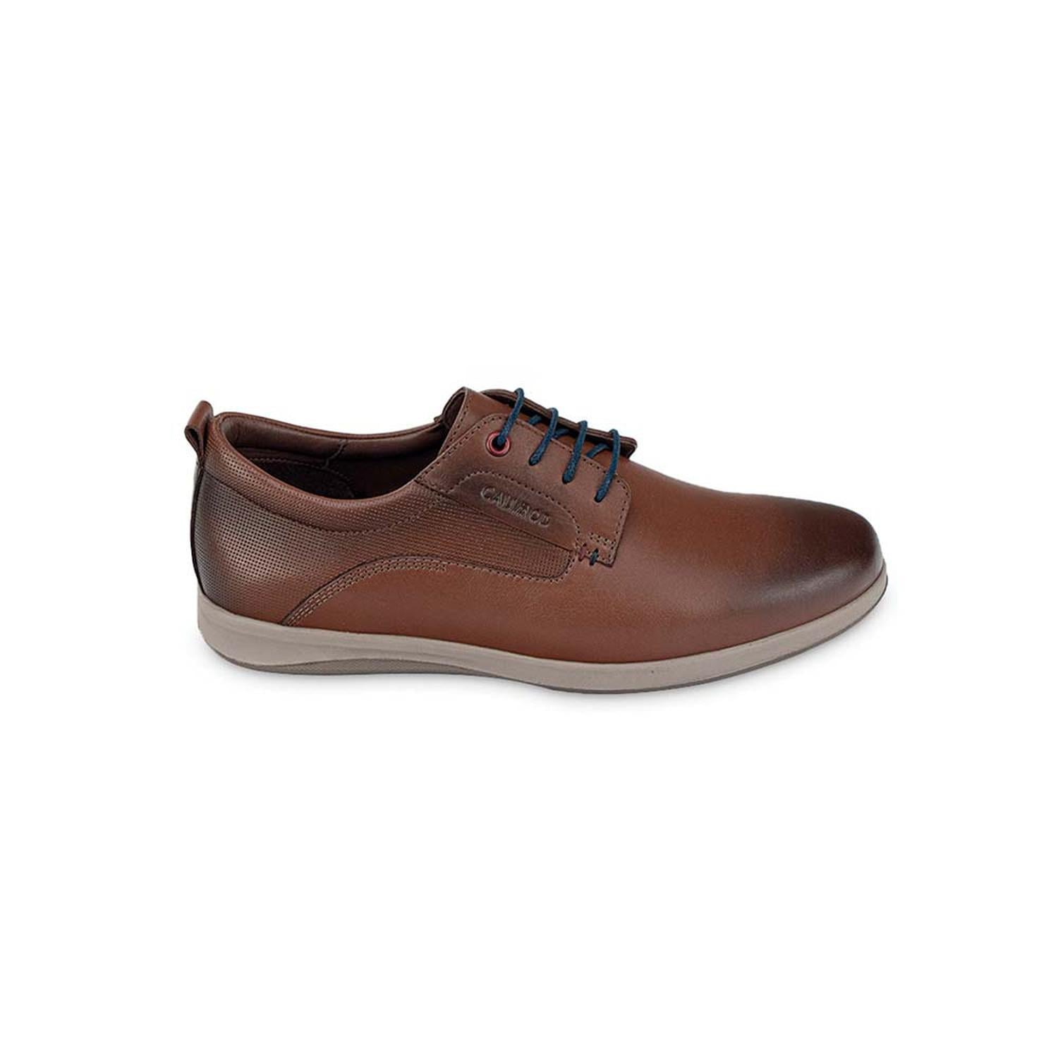 ZAPATOS CASUALES HOMBRE CALIMOD CUERO MARRÓN CSG004 WHISKY - 1