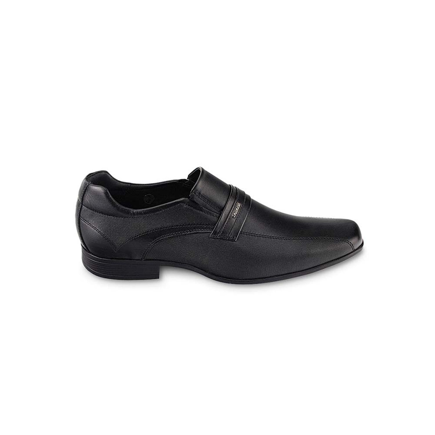 ZAPATOS CASUALES HOMBRE CALIMOD CUERO NEGRO VEM006 - 1