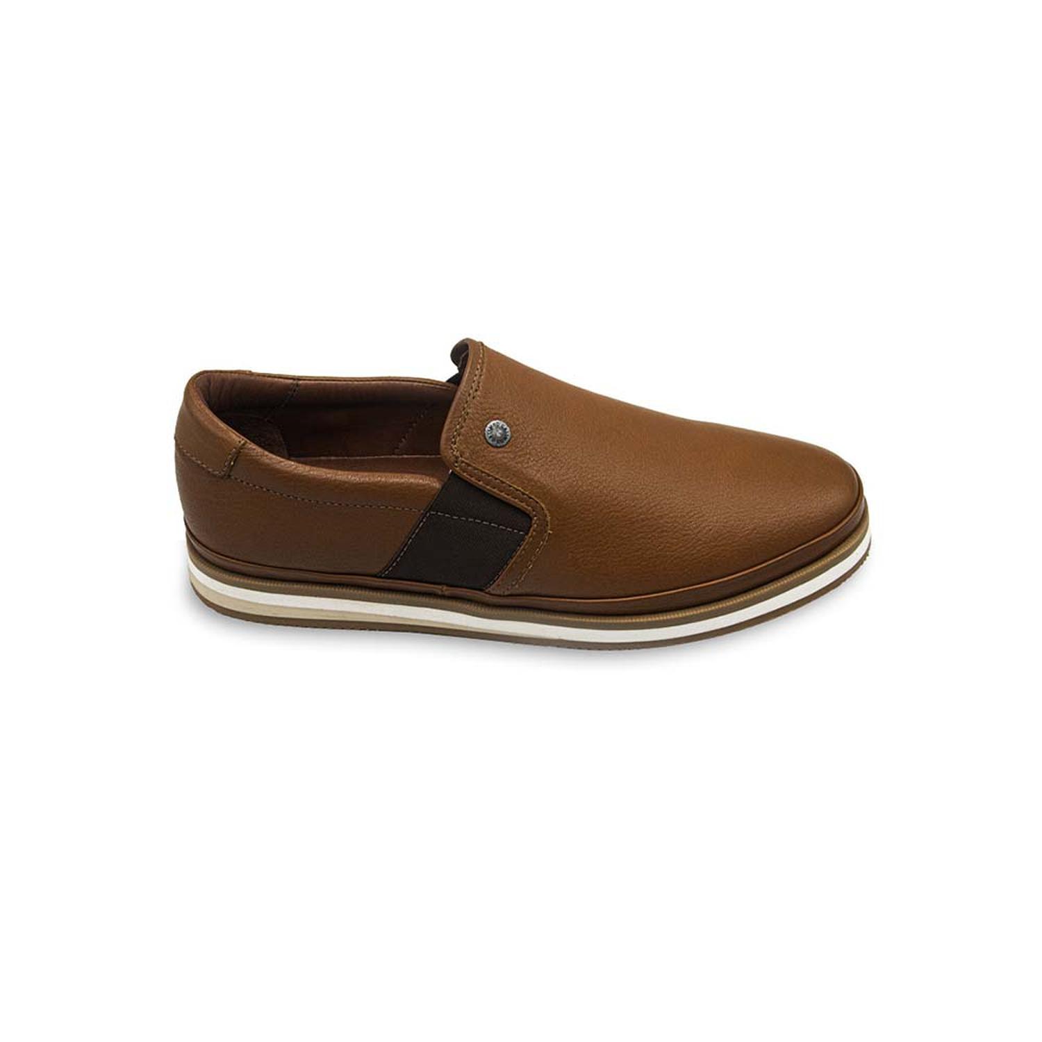 ZAPATOS CASUALES HOMBRE CALIMOD CUERO MARRÓN CTU001 TAN - 1