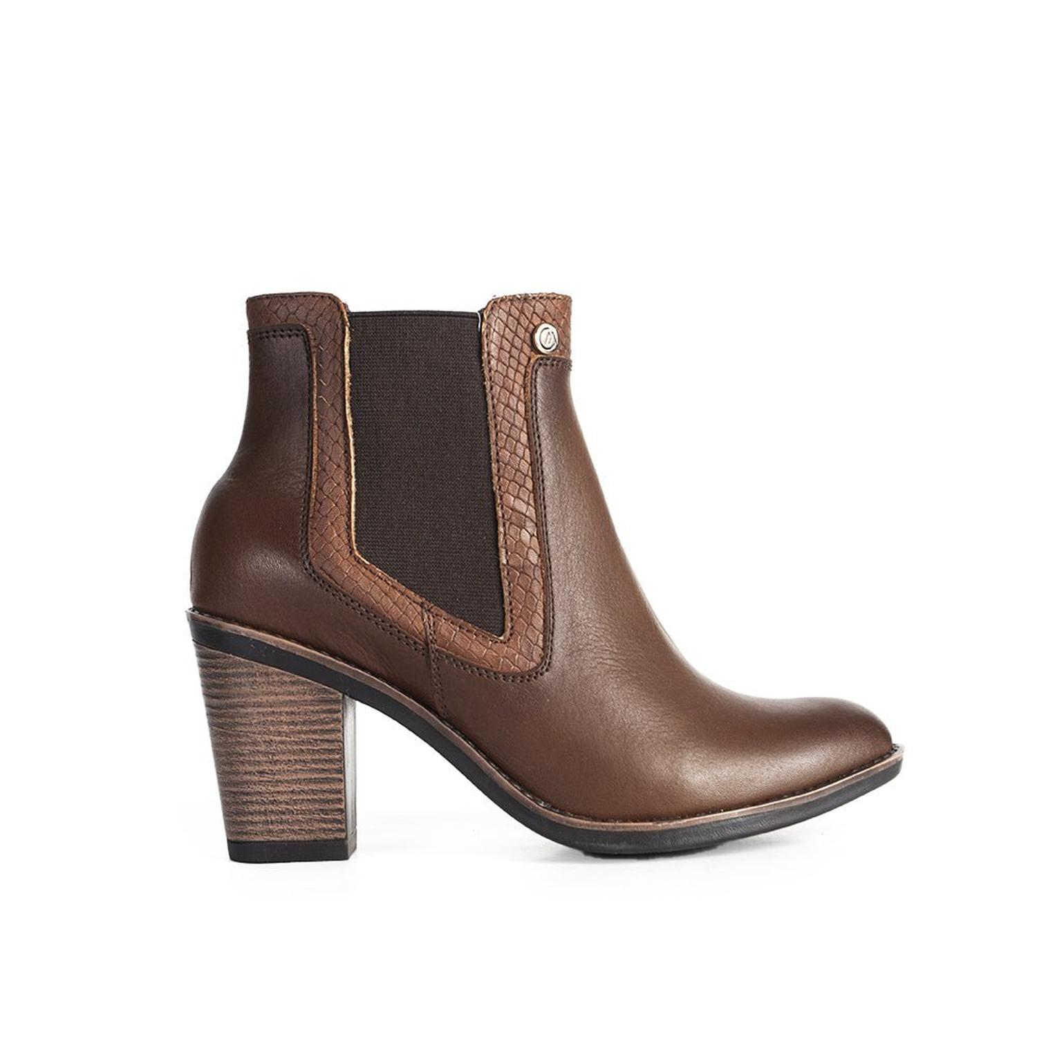 Ripley - BOTINES MUJER CALIMOD CUERO MARRÓN FEMME CDK-006