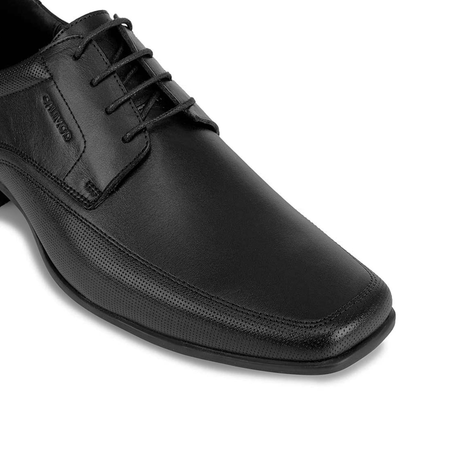 ZAPATO CALIMOD VEM008 NEGRO CASUAL VESTIR CUERO - 2