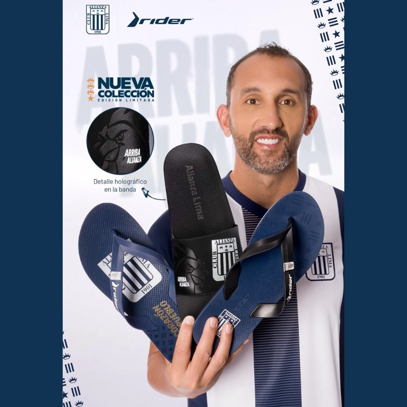 SANDALIA RIDER ALIANZA LIMA SLIDE NEGRO RDL53 - 3