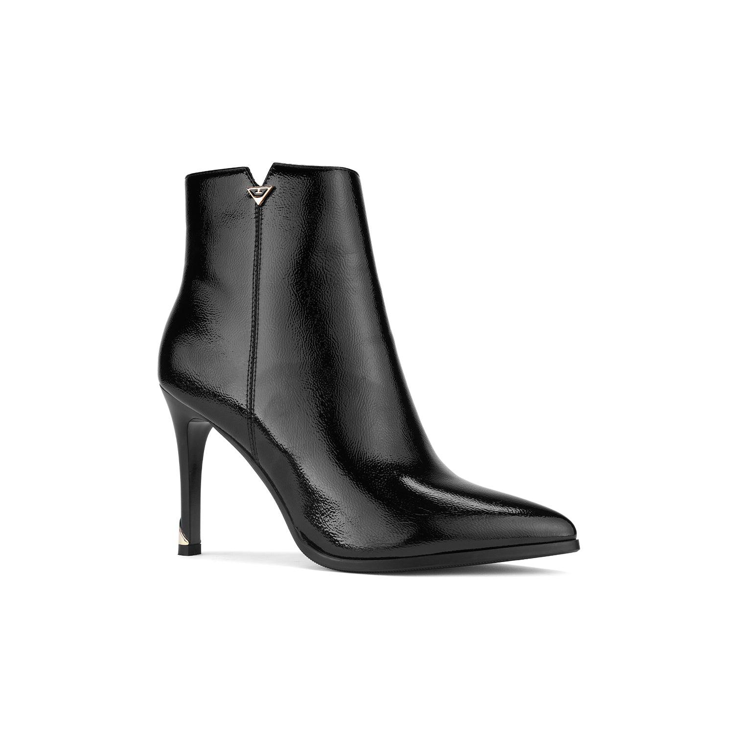 BOTIN VIA UNO BK211 NEGRO NAPA CHAROL TACO 9.5 CM - 1