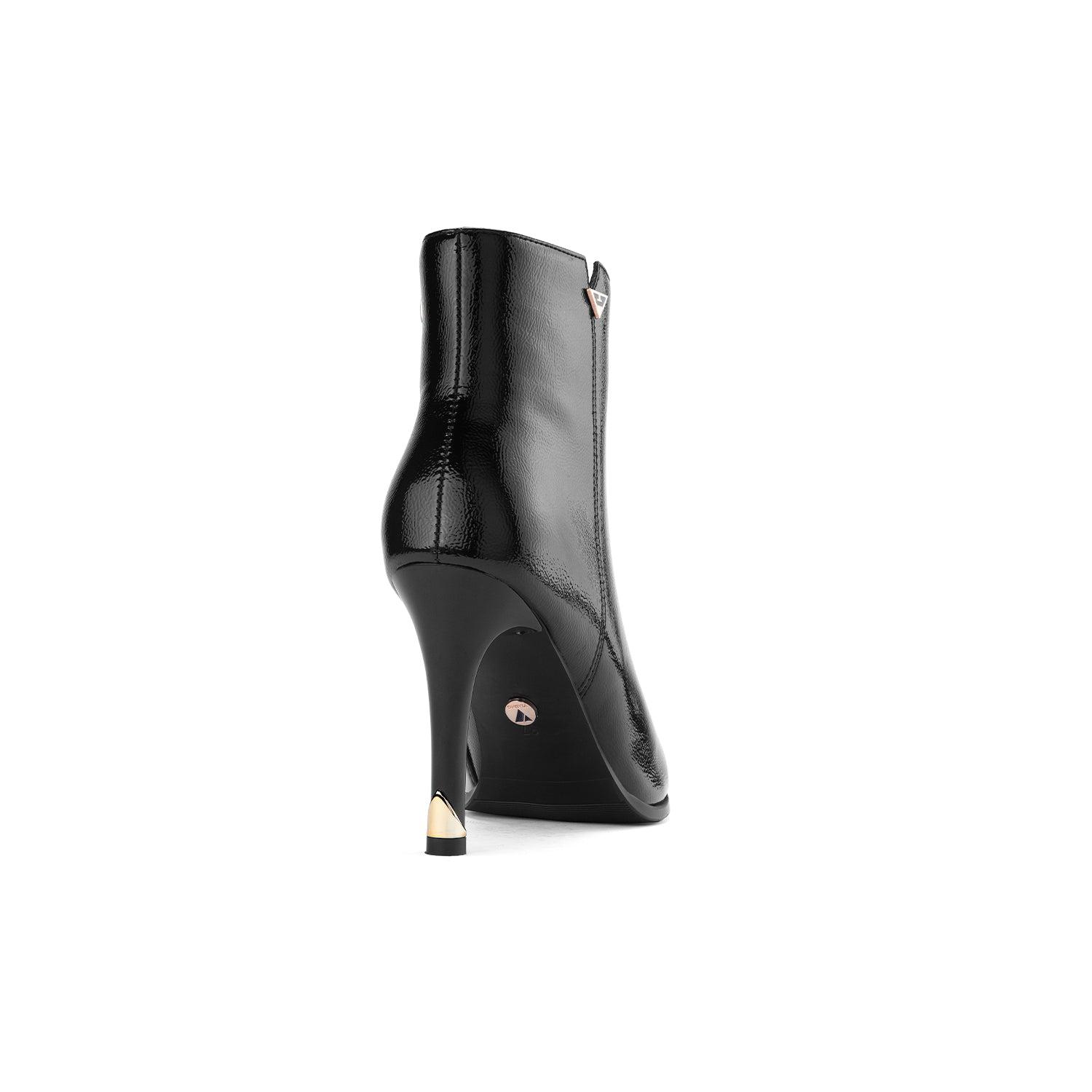 BOTIN VIA UNO BK211 NEGRO NAPA CHAROL TACO 9.5 CM - 3