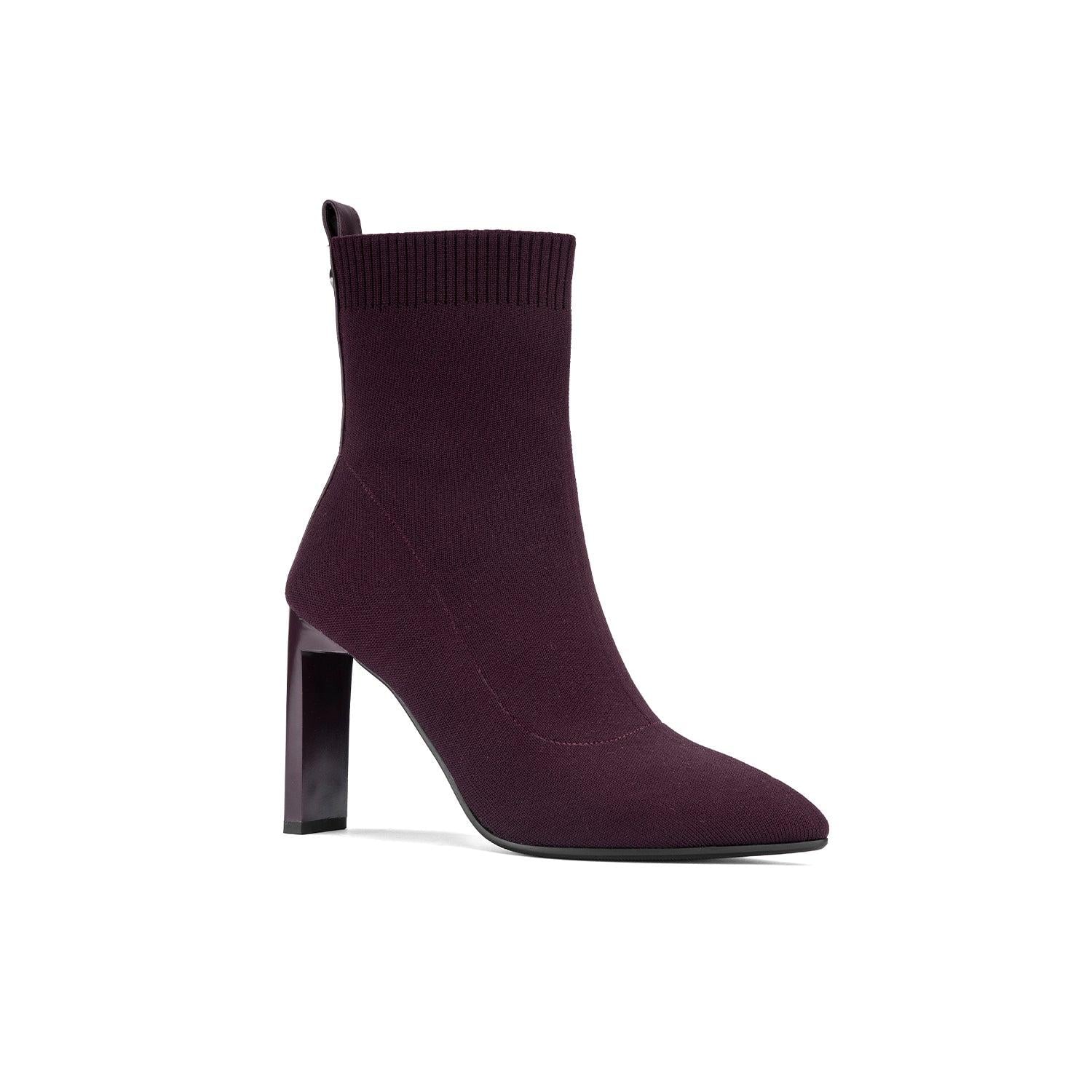 BOTIN VIA UNO DF2823 VINO TEXTIL TACO 9 - 1