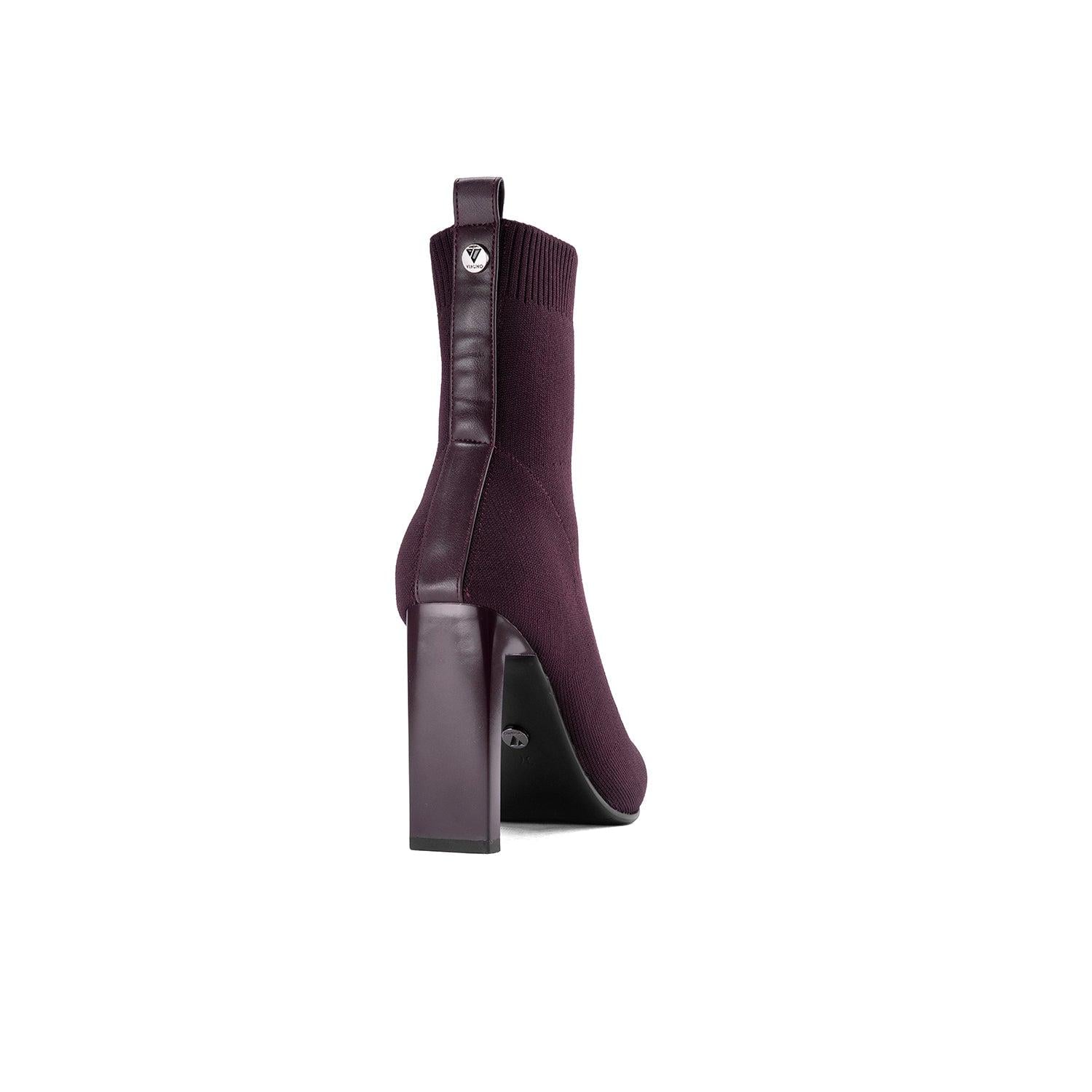 BOTIN VIA UNO DF2823 VINO TEXTIL TACO 9 - 3